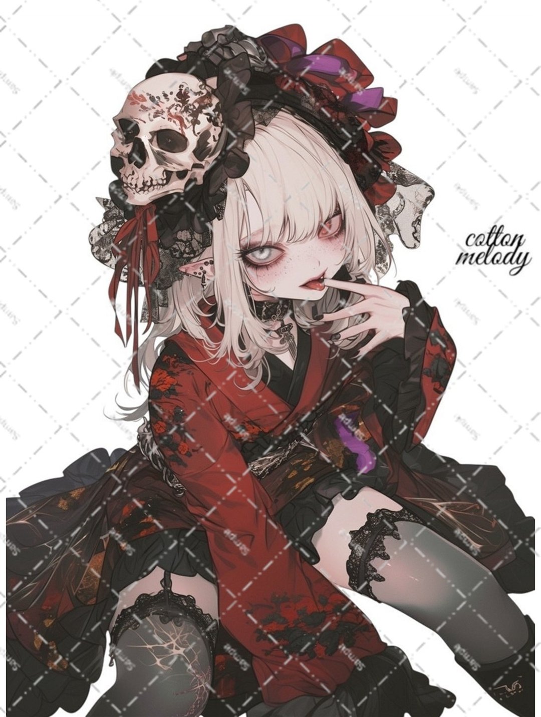original sticker no.6733 人物贴纸 原创贴纸 人物贴纸 女孩贴纸 原创人物贴纸 - 贴纸 - 纸 