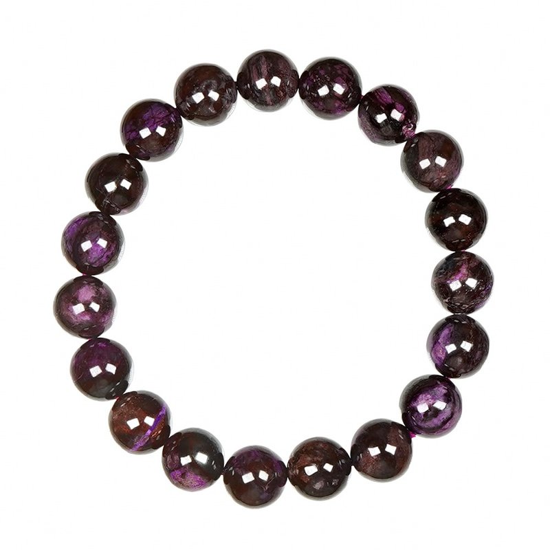 【正佳珠宝】舒俱莱 高品夜紫舒俱莱 10-10.5mm 舒俱莱手珠 - 手链/手环 - 半宝石 多色