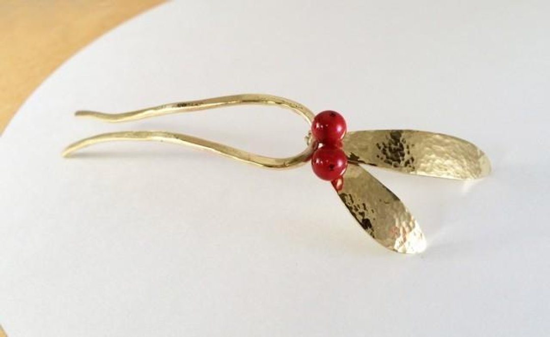 Nandina ◇ Brass forged hairpin - 其他 - 其他金属 金色