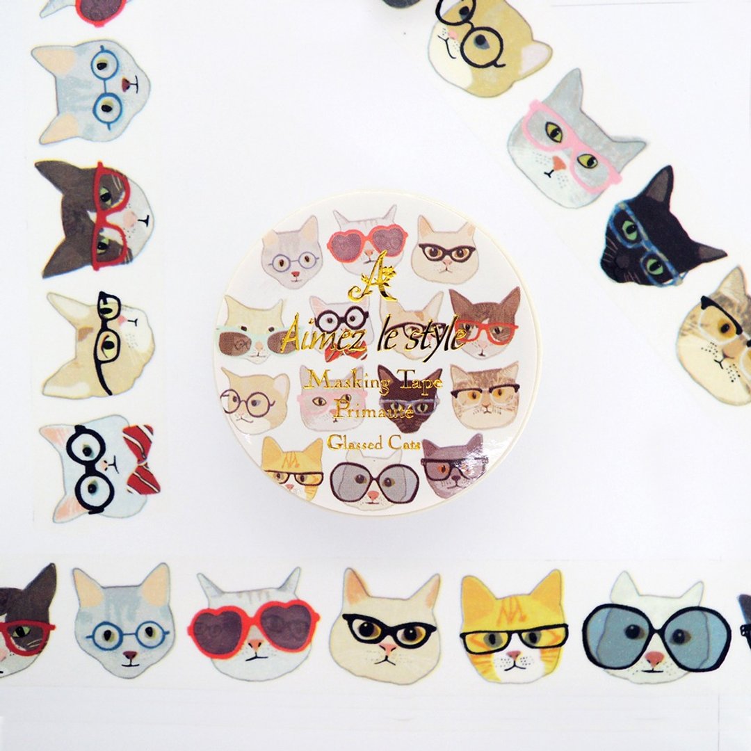 Aimez le style纸胶带-猫咪们<A05519> - 纸胶带 - 纸 多色