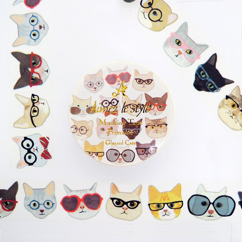Aimez le style纸胶带-猫咪们<A05519> - 纸胶带 - 纸 多色