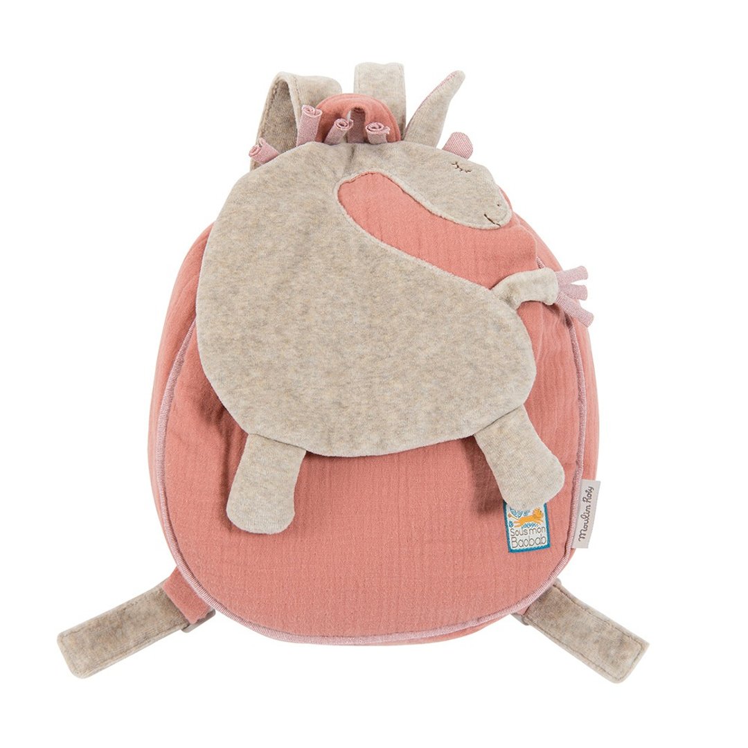 法国 Moulin Roty 可爱长颈鹿儿童背包 - 背包/袋子 - 棉 多色
