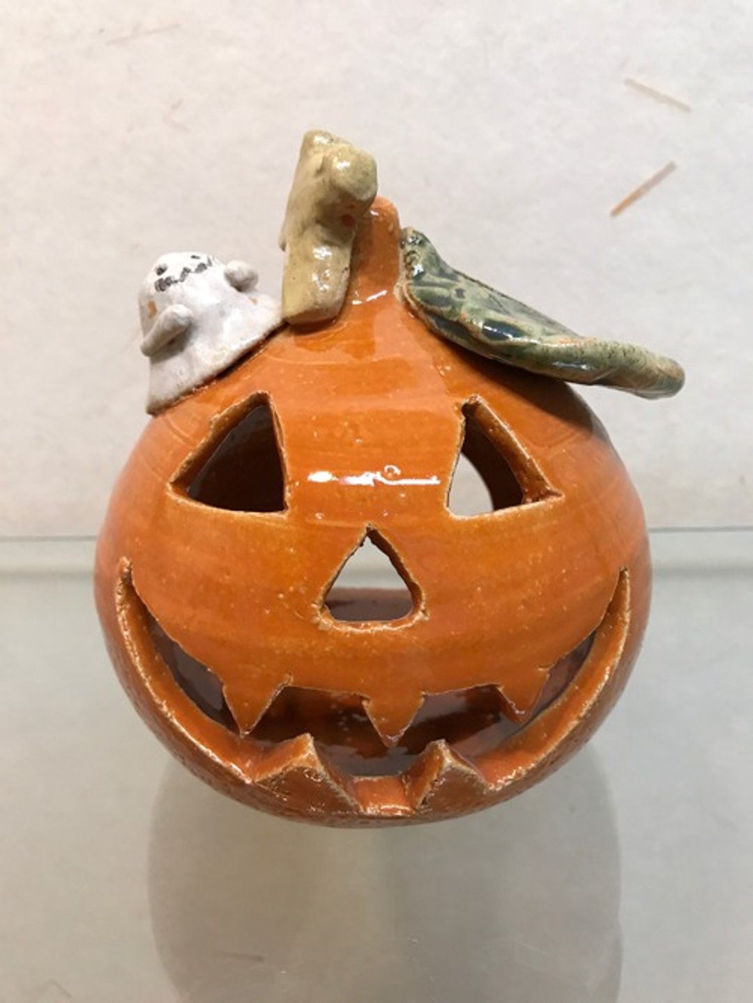 Halloween Jack O Lantern - 摆饰 - 陶 橘色