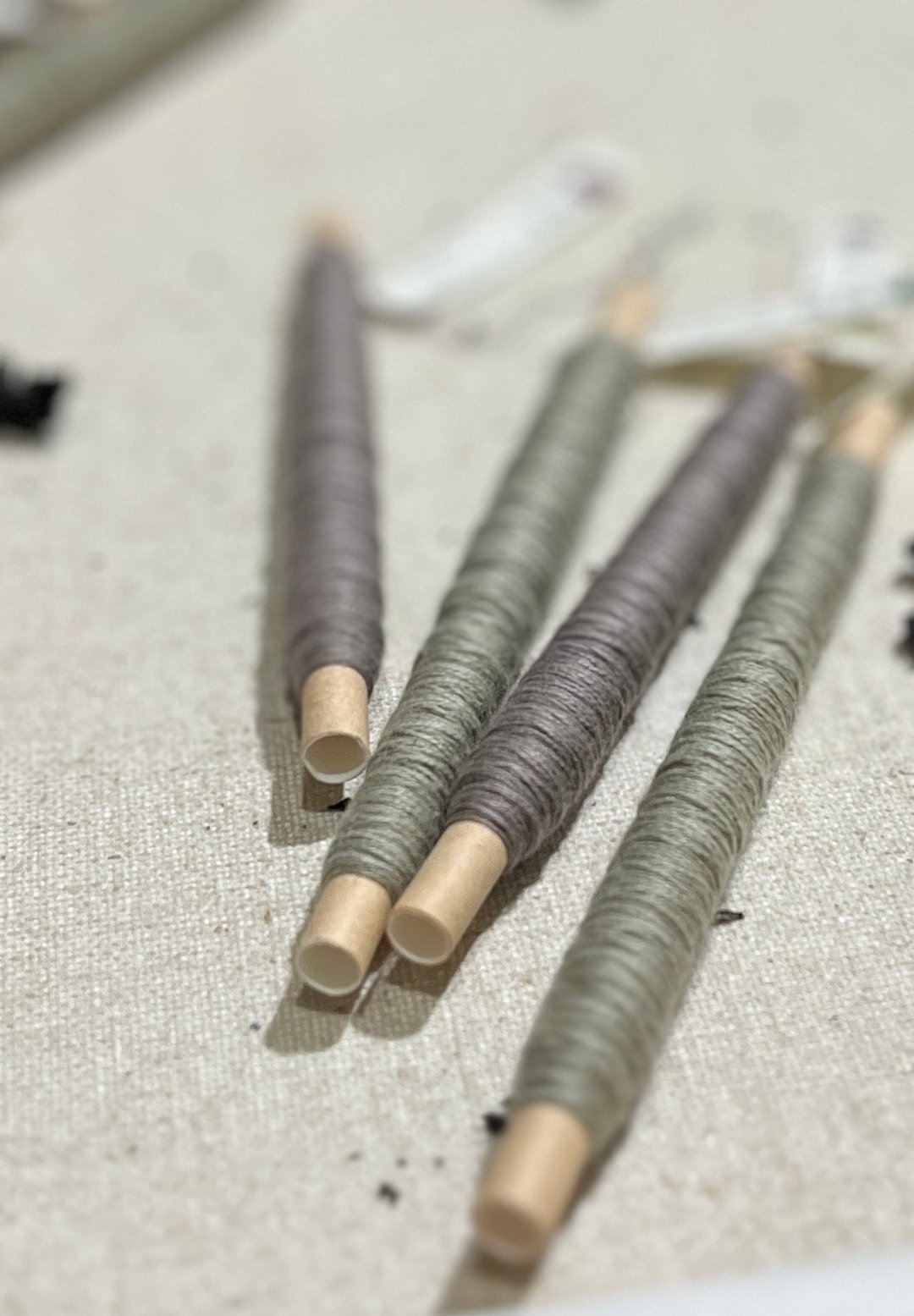 紫苏叶染/五倍子染 -手工草木染刺子绣线 20/2 20/3 20/4 - 编织/刺绣/羊毛毡/裁缝 - 棉 紫色