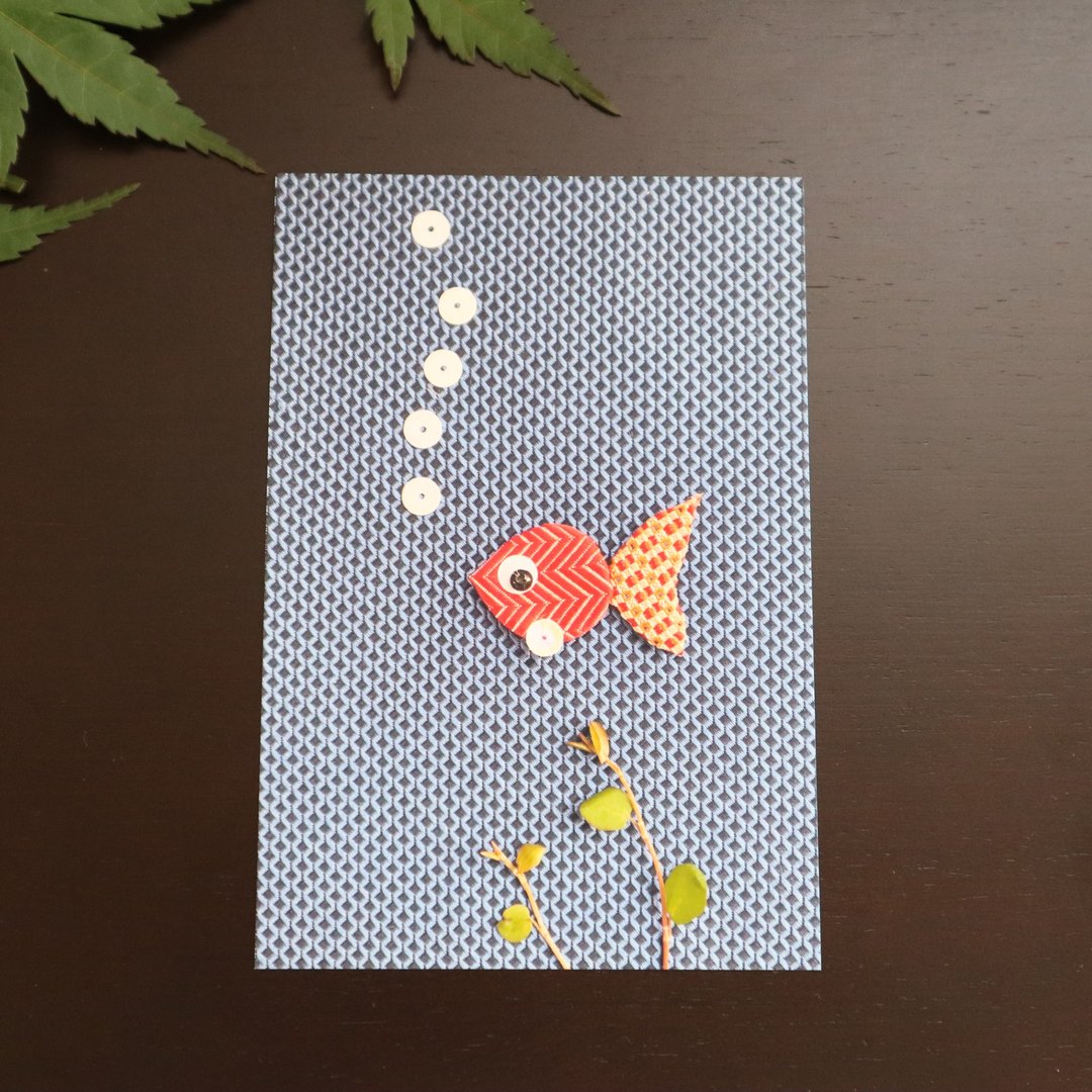 Pinkoi 代购 - 夏日季节♪ 明信片 2 张组★金鱼★领带押绘 (i-7) - 卡片/明信片 - 纸 蓝色