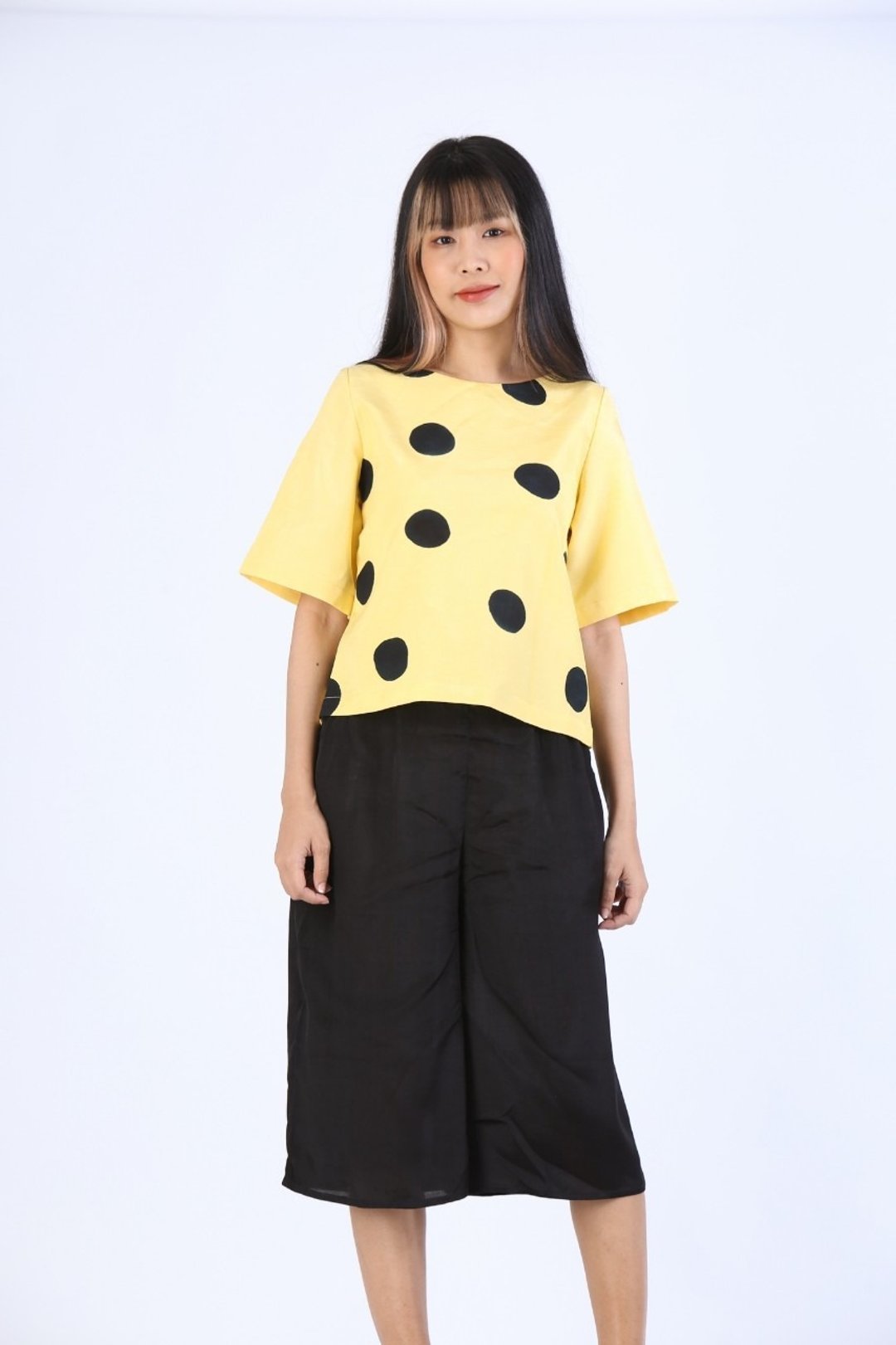 Blouse Kimono Cotton Silk Hand paint For Summer Beach - 女装上衣 - 棉 黄色