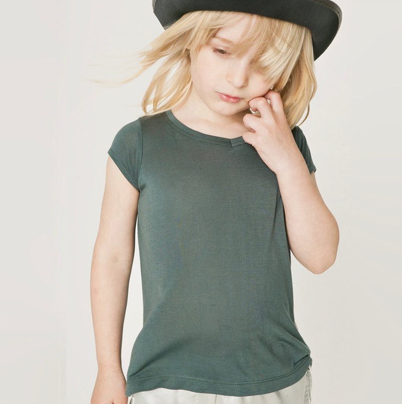 瑞典童装透气亲肤上衣 2岁至12岁 - 童装上衣 - 棉．麻 灰色