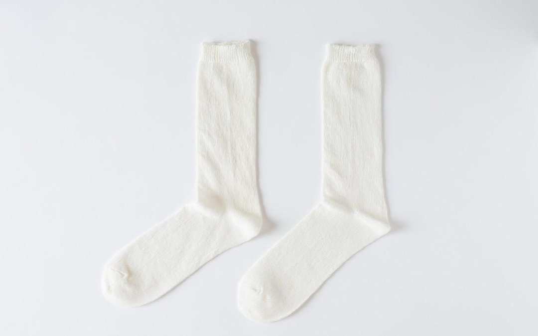 Linen knit socks (white) men's - 其他 - 棉．麻 白色