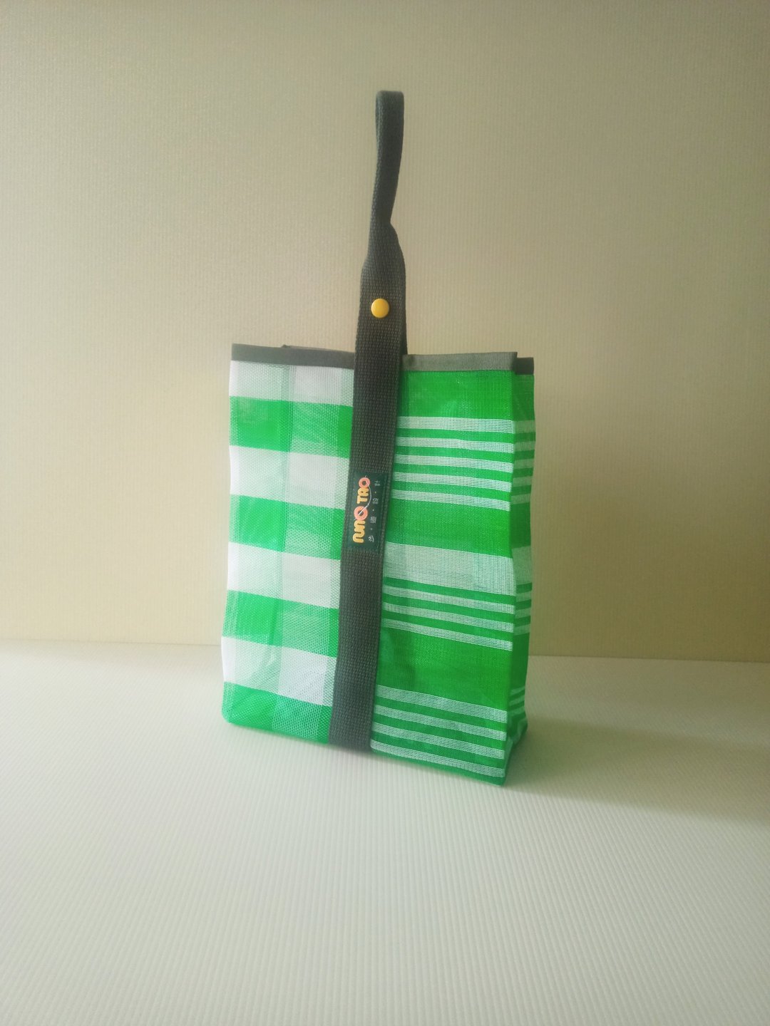 向左走.向右走_双色茄芷_墨绿织带_茄芷图纹因裁剪有所差异 - 手提包/手提袋 - 塑料 绿色