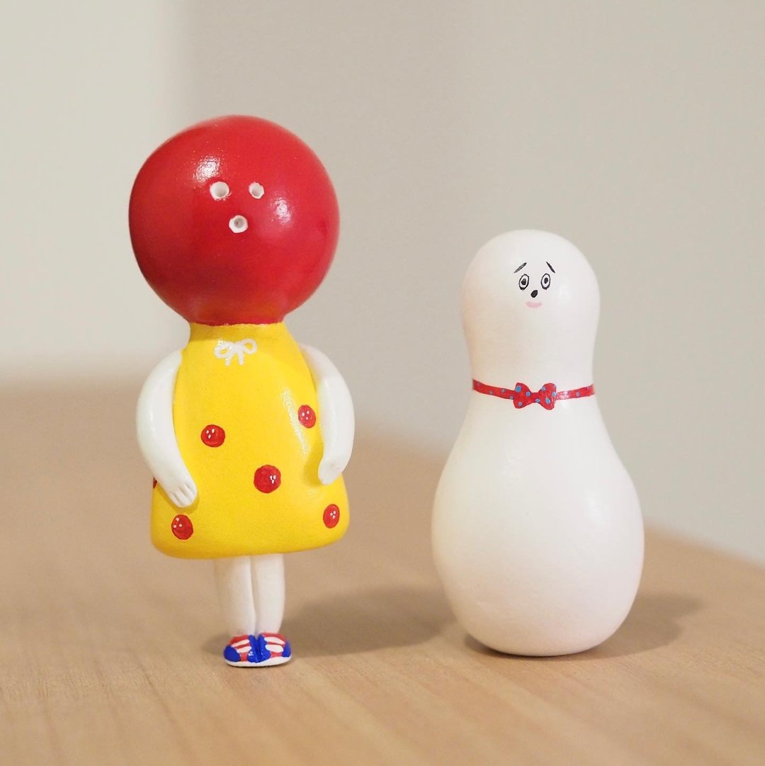 Bowling-chan - 摆饰 - 粘土 红色