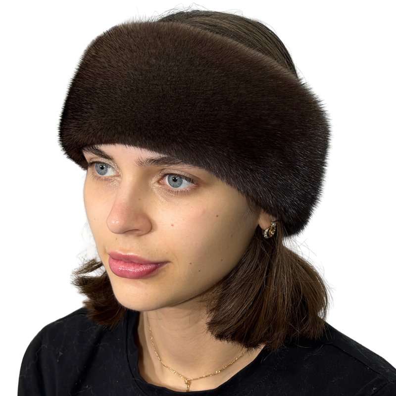 女士貂毛发箍 冬季毛皮发带 真毛皮 貂毛 保暖毛皮发箍 - 发饰 - 其他材质 多色