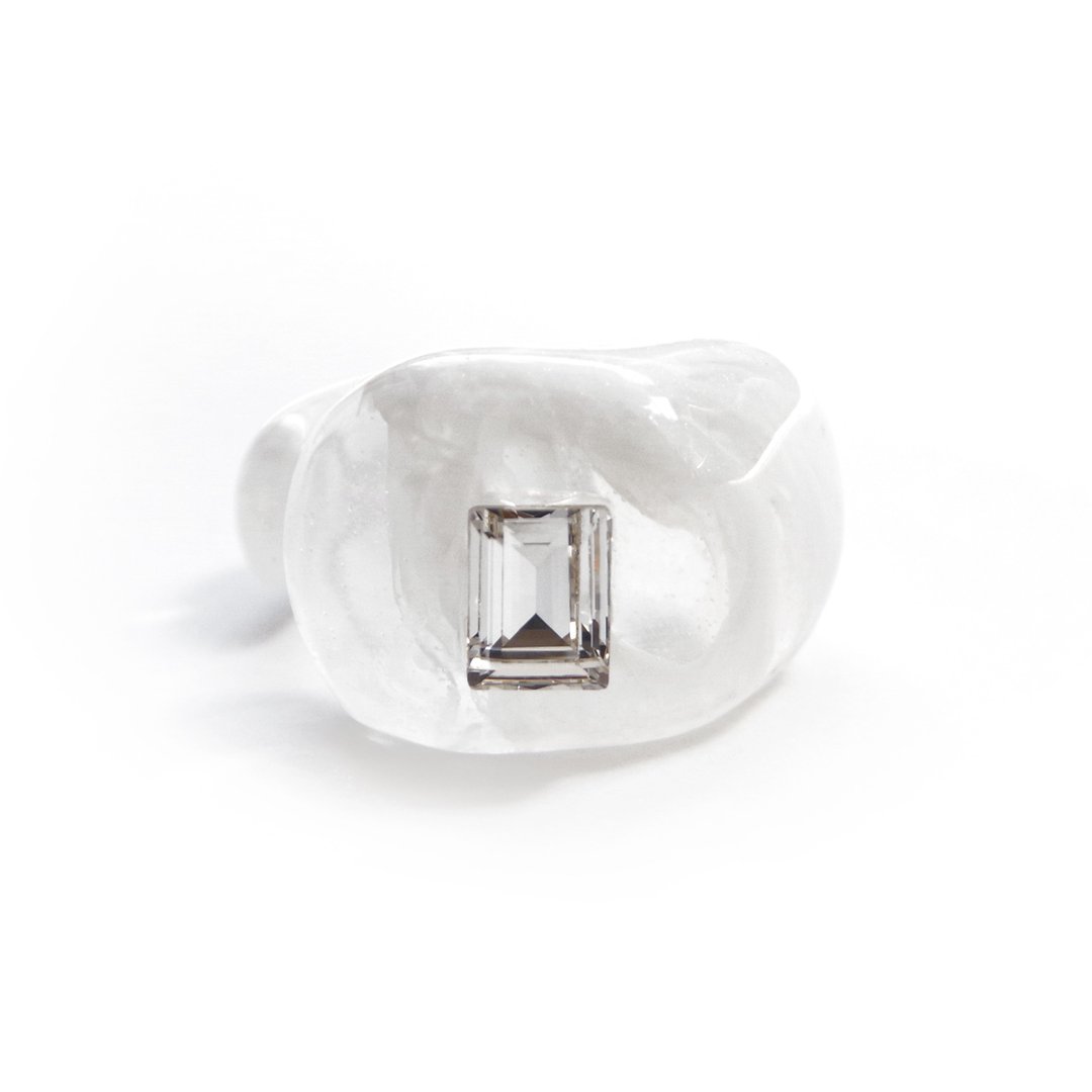 KDNP Drift Aura Open Rings - 戒指 - 其他材质 白色