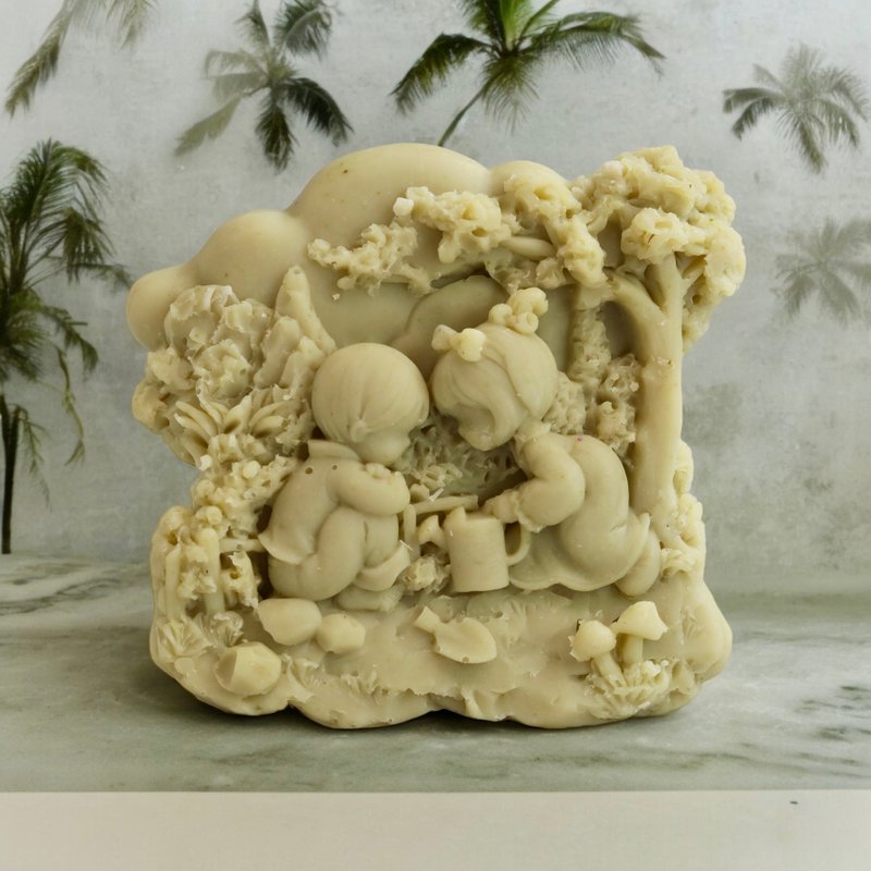 左手香原液精油手工皂 两小无猜之园艺款 - 肥皂/手工皂 - 其他材质 黄色