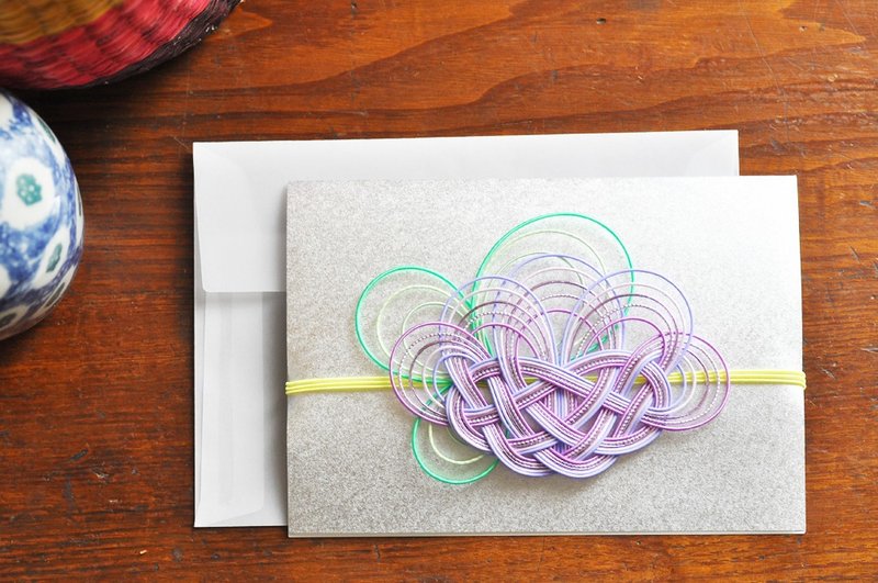 Greeting card　- Hana - 9 - 卡片/明信片 - 纸 银色