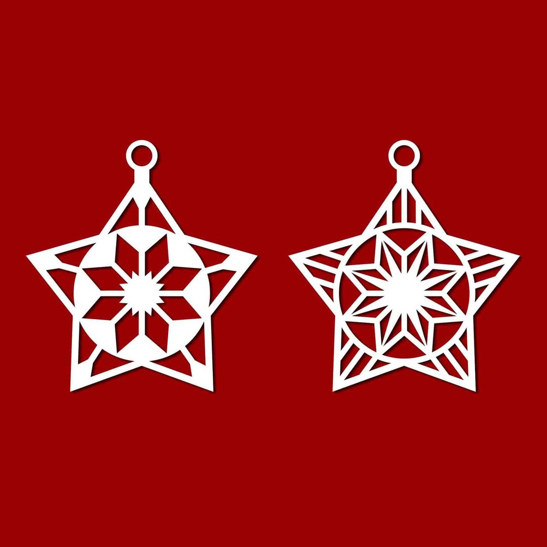 Christmas star svg, christmas star pdf, christmas star png, christmas stars, SVG - 图文模板设计 - 其他材质 
