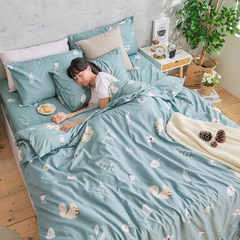 床包枕套组-双人加大 / 舒柔棉三件式 / 日向草原 - 寝具 - 其他材质 绿色