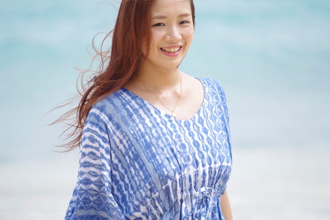 2017 New! Tie Dye butterfly sleeve dress <Blue> - 洋装/连衣裙 - 其他材质 蓝色