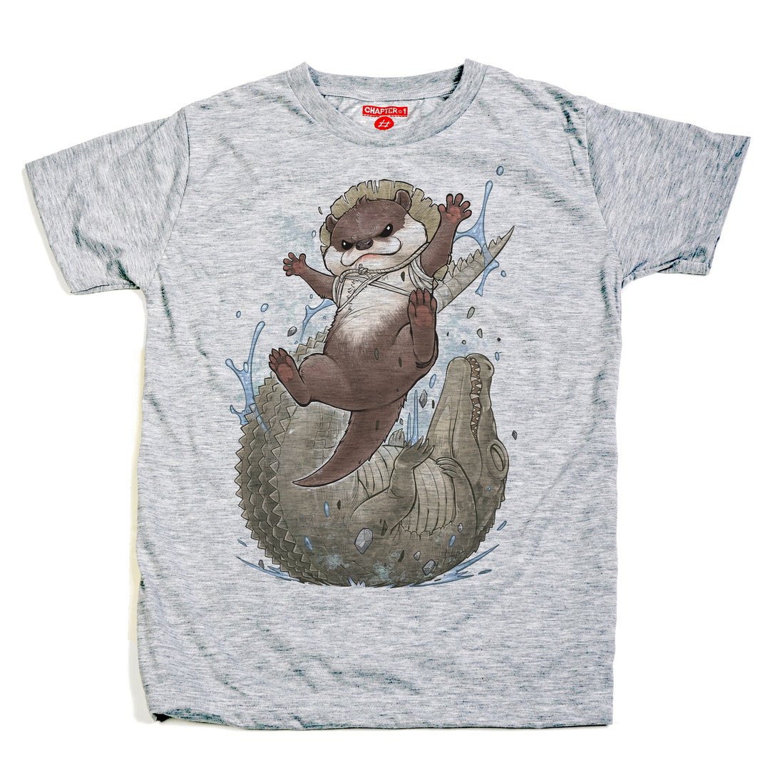 Tanuki Knock Out  soft unisex men woman cotton mix Chapter One T-shirt - 男装上衣/T 恤 - 棉．麻 白色
