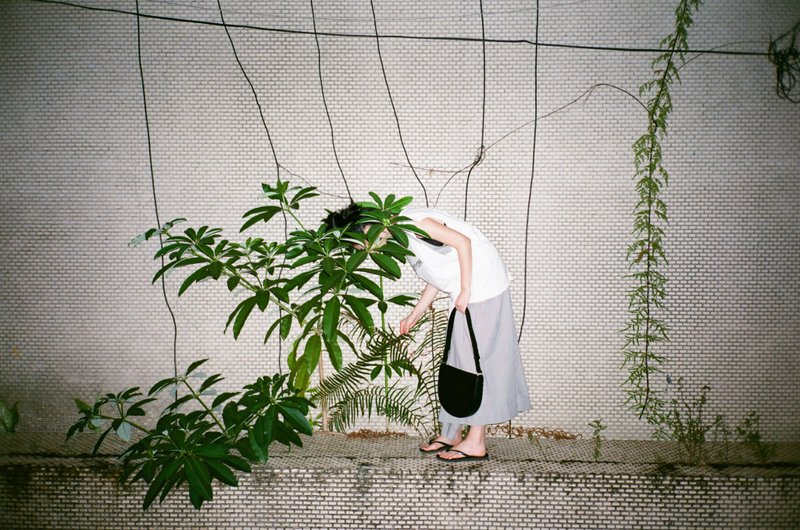 复古格纹 职人系洋装 - 洋装/连衣裙 - 棉．麻 黑色