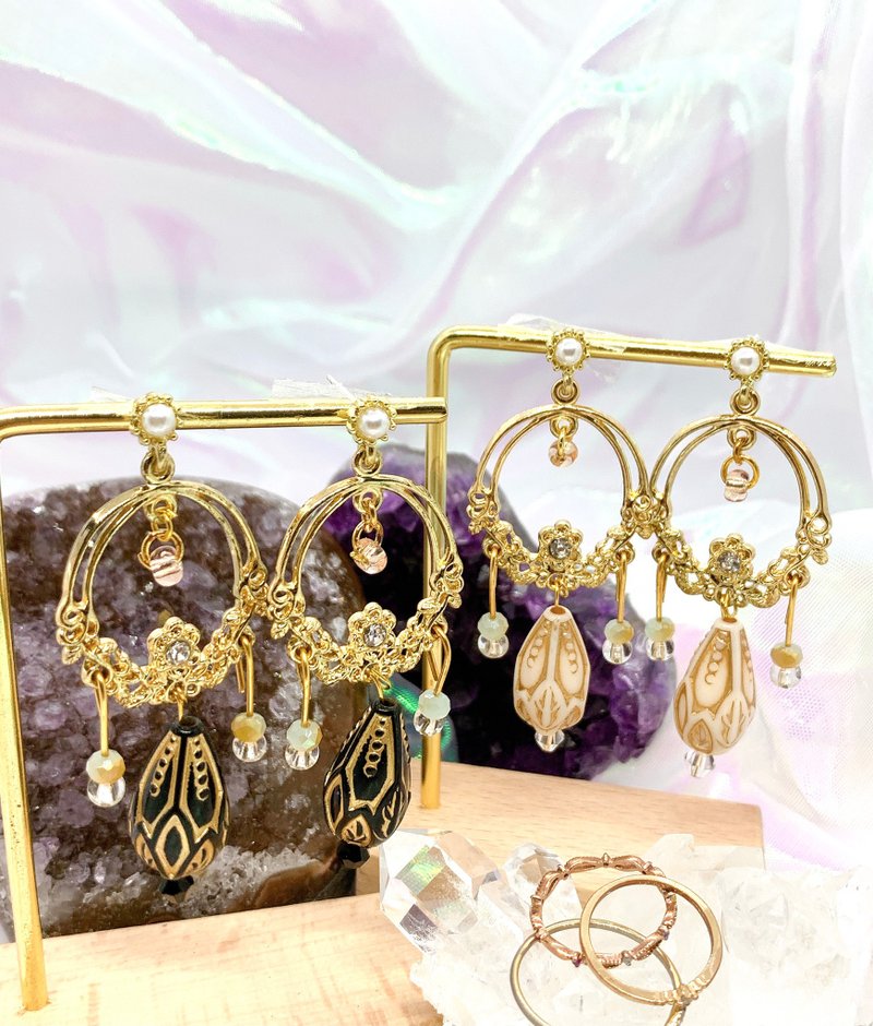 |波希米亚民族风 |打卡风 x 民族风  • 转珠耳饰 • 925耳针 - 耳环/耳夹 - 其他金属 多色