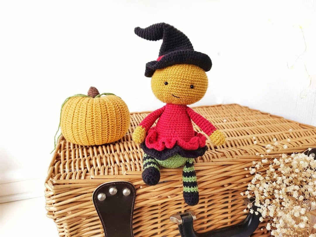 Amigurumi Pumpkin Head doll Crochet Pattern. Amigurumi Halloween pattern. - 手工艺教程/工具书 - 其他材质 