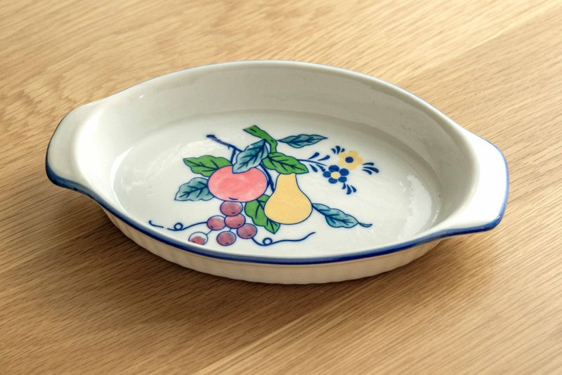 欧洲田园风餐盘 中古良品 台湾包邮 - 盘子/餐盘/盘架 - 瓷 白色