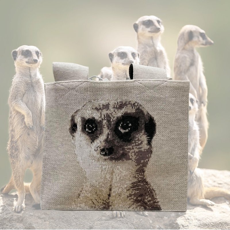Loxe 香港制造 Tote Bag 手提包 The Meerkat 小狐獴 - 手提包/手提袋 - 棉．麻 