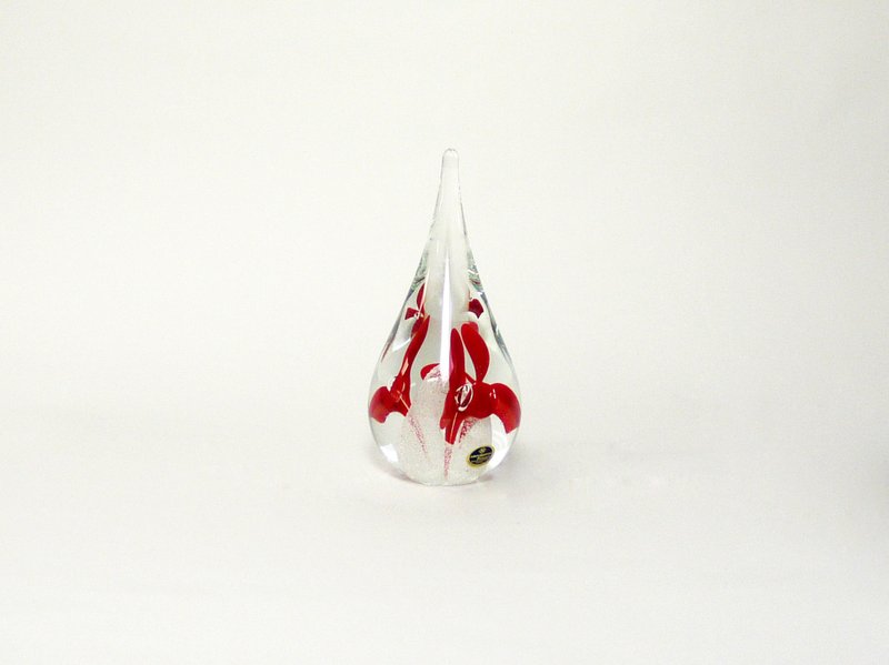 幸福之叶-水滴型琉璃-红 - 摆饰 - 琉璃 红色