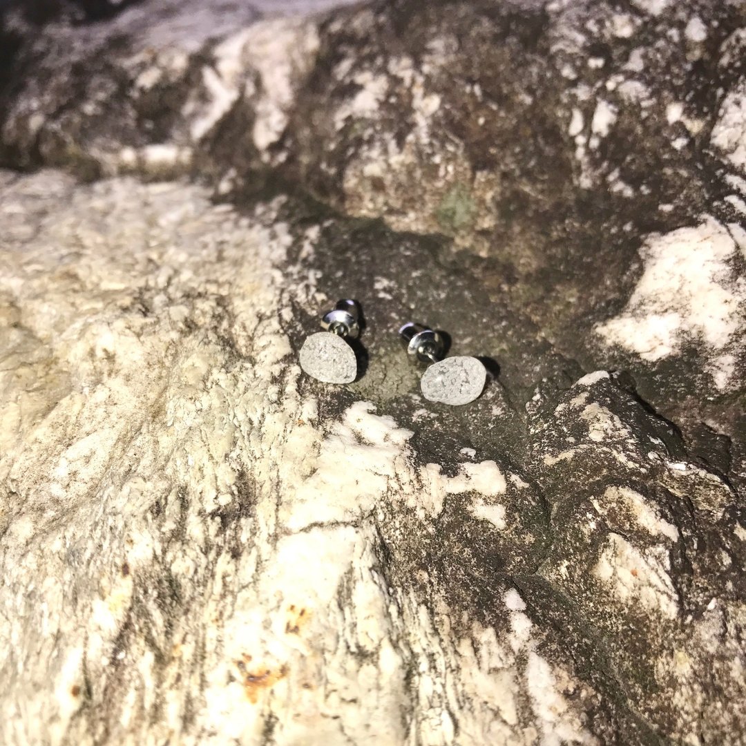 浴滴的风/耳环 限量 泡泡 空气 折射 成长 球 风动 - 耳环/耳夹 - 不锈钢 透明