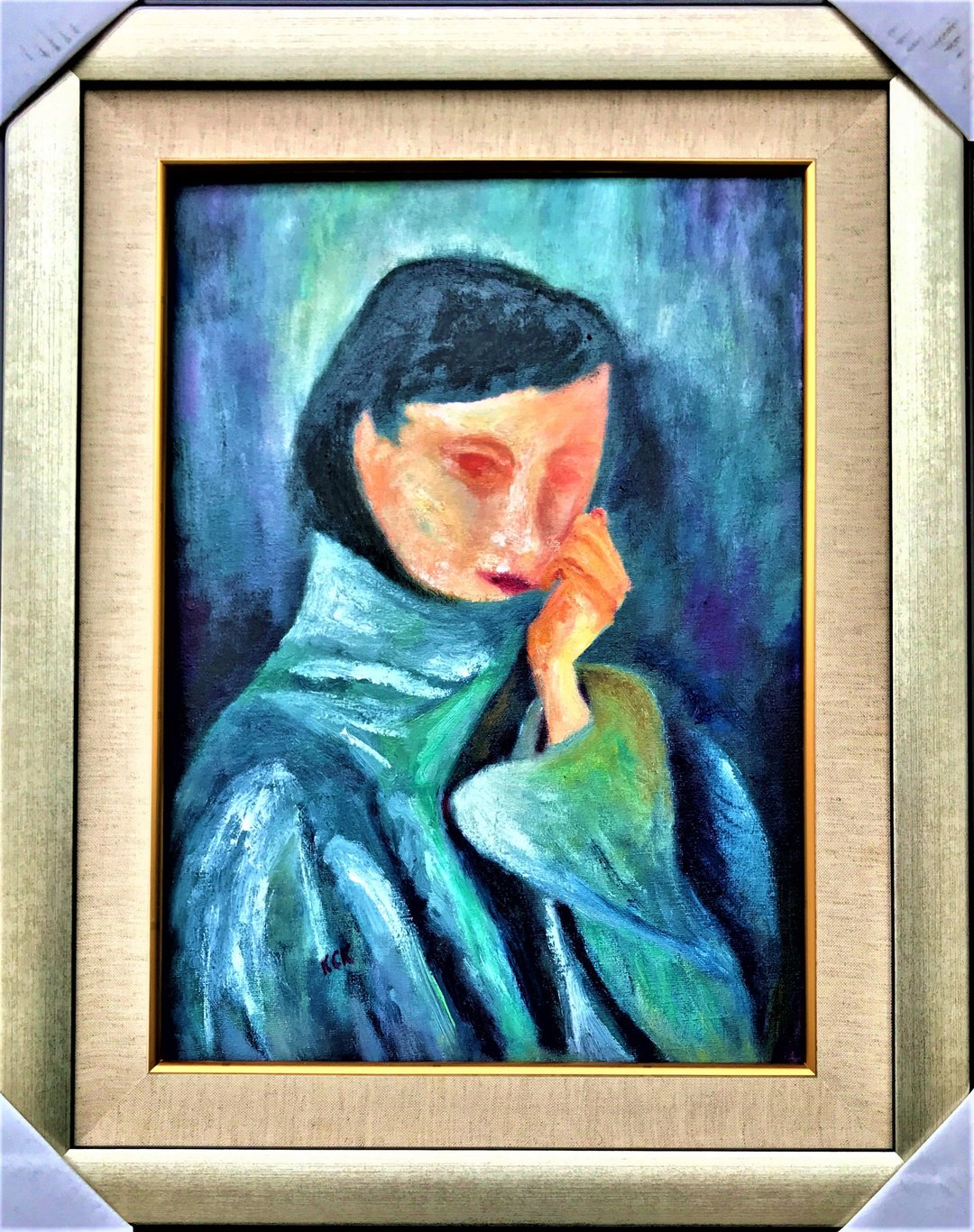 手工油画 心中人 包邮  挂画壁画 装饰画 疗愈画 背景画 欧式油画 - 海报/装饰画/版画 - 棉 多色