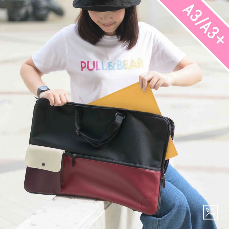 Manee A3 | A3 尺寸画板收纳包 - 活力红 - 公文包/医生包 - 人造皮革 红色