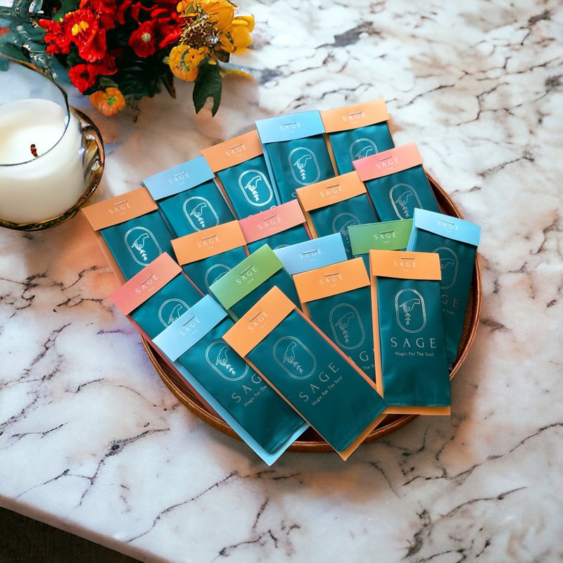 【小礼物】【50个装】Tea By Sage  精菜单个装茶包 婚礼 升职 - 茶 - 新鲜食材 粉红色