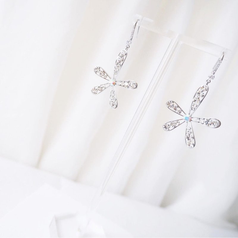 新娘耳环 新娘耳夹 生日礼物 优雅 耳环 耳夹 定制化 定制 - 耳环/耳夹 - 其他金属 白色