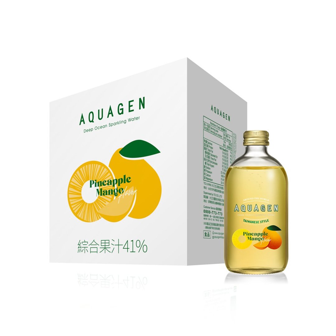 AQUAGEN 海洋深层气泡水 凤梨芒果 24瓶/箱 - 其他 - 其他材质 多色
