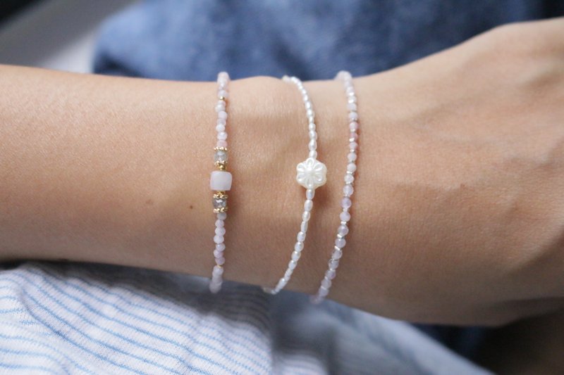 手环 纯银 - 渐入佳境 - - 手链/手环 - 宝石 粉红色