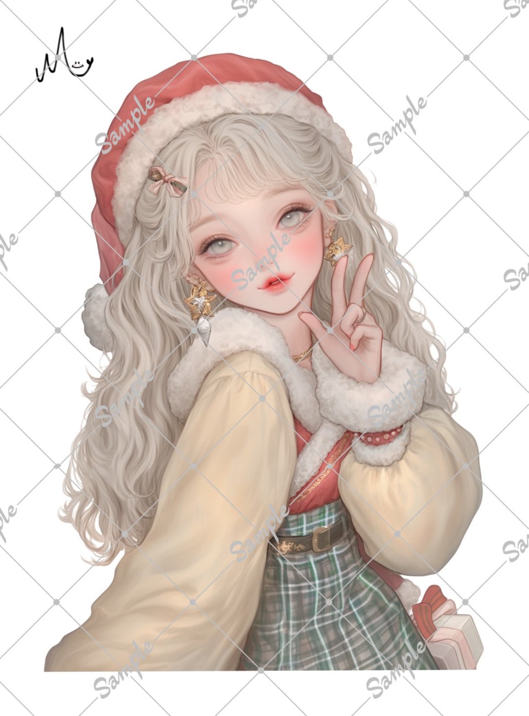 原创角色贴纸圣诞节至 12 月 15 日 - 贴纸 - 纸 