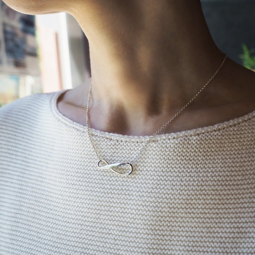 small infinity necklace_小无限项链 符号 正能量 希望 无极限 - 项链 - 银 银色