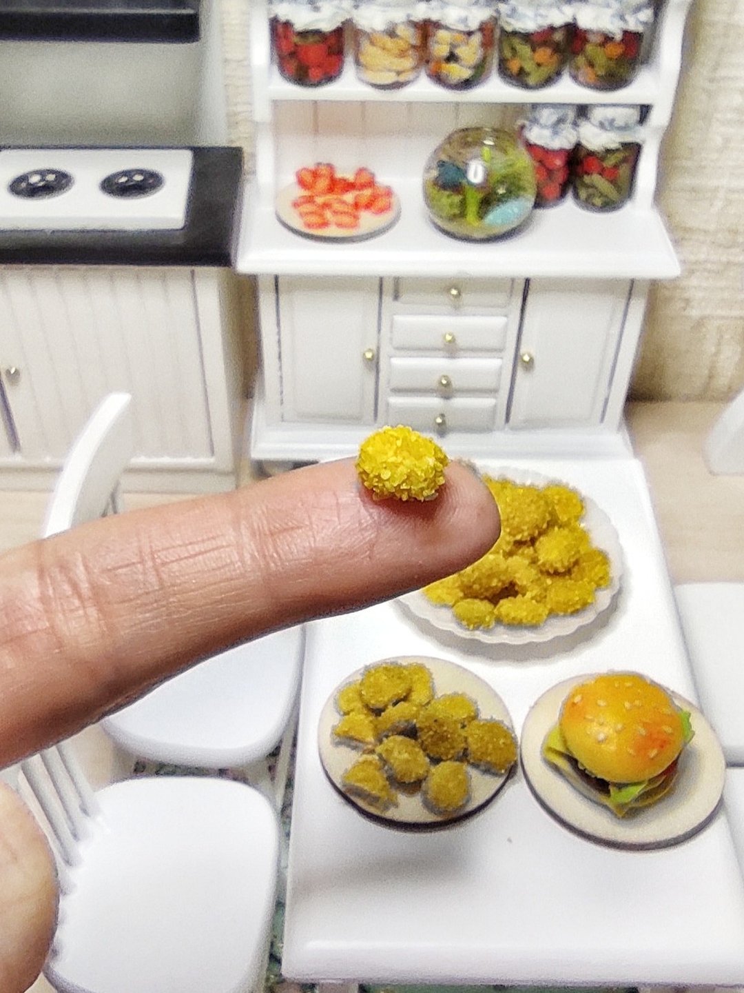 Nuggets for dollhouse - food for dolls - Nuggets - Realistic nuggets - 玩偶/公仔 - 粘土 