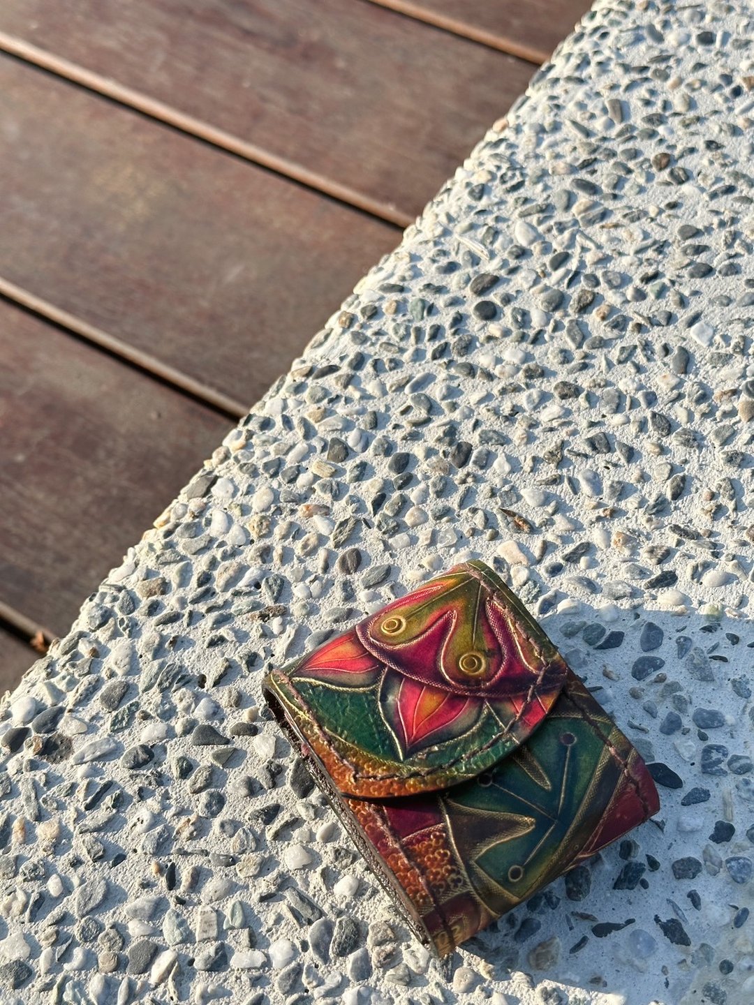 Manzoku | 可订制 | 纯手工皮革雕刻 | 牛皮零钱包 | 收纳包 - 其他 - 真皮 