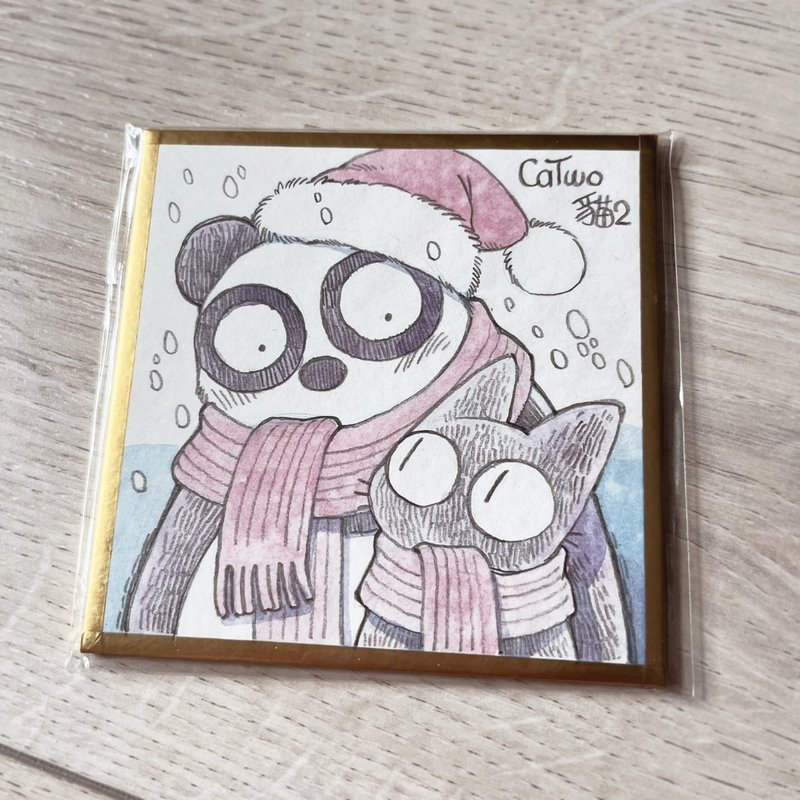 【CaTwo 猫 2】插画角色 白胖与夜喵 手绘 铅笔/淡彩 签绘版 - 插画/绘画/写字 - 纸 