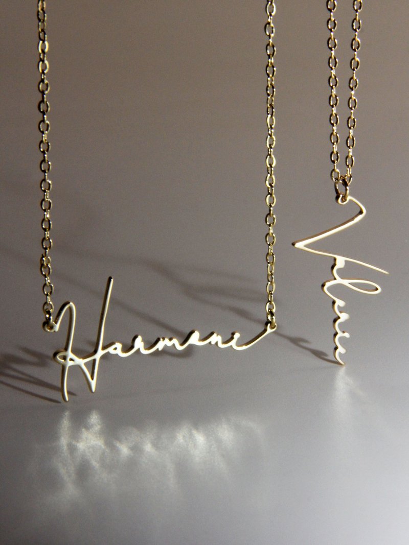 订制签名风格名字链 - 项链 - 其他金属 多色