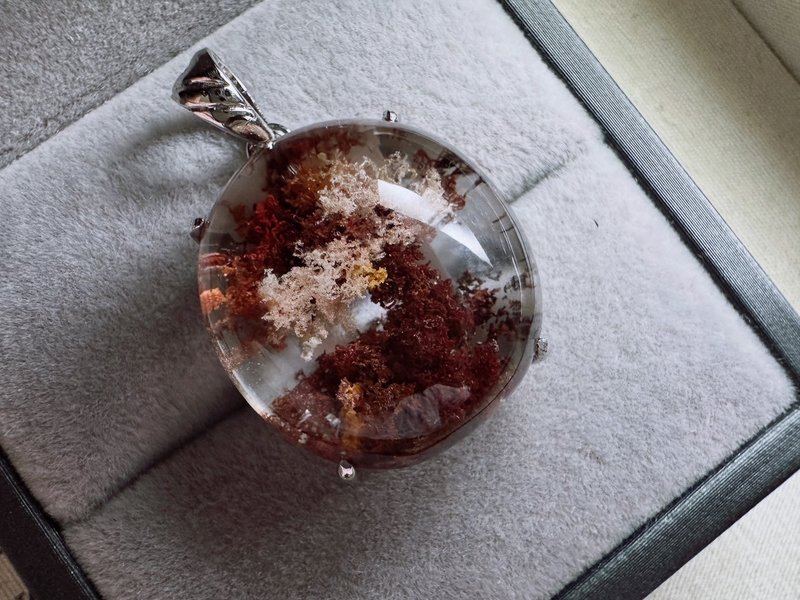 花幽灵水晶水晶吊坠 s925银 - 项链 - 水晶 