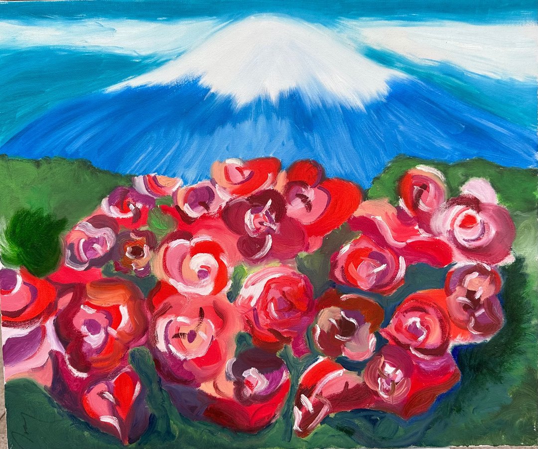 抽象的富士山 - PRINT - 墙贴/壁贴 - 其他材质 红色