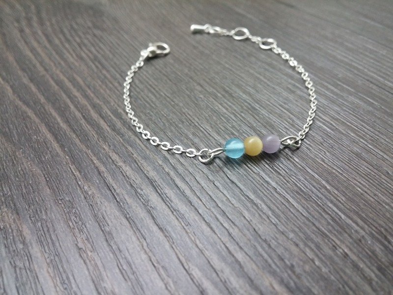 ♥ H.Y ♥ 手作x手链 串丸子'' 猫眼石 手链 细链 - 锁骨链 - 其他材质 多色