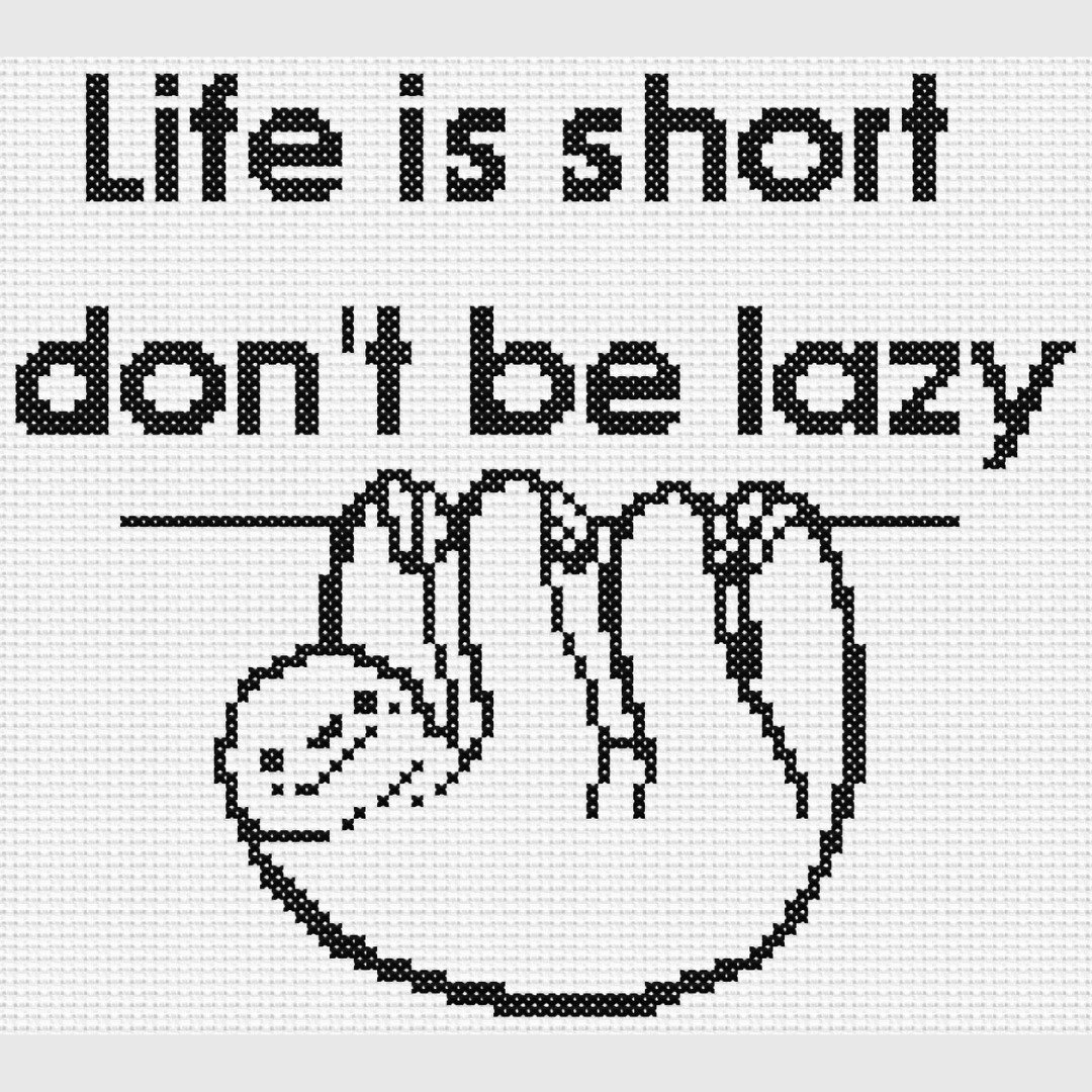 Phrase cross stitch pattern, simple cross stitch chart, embroidery pattern - 其他数码商品 - 其他材质 