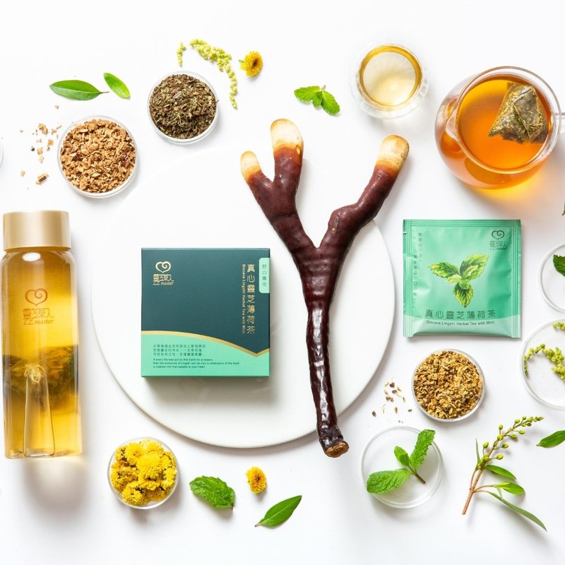 真心灵芝薄荷茶 ( 3入轻巧盒 ) 附提袋 - 茶 - 纸 绿色