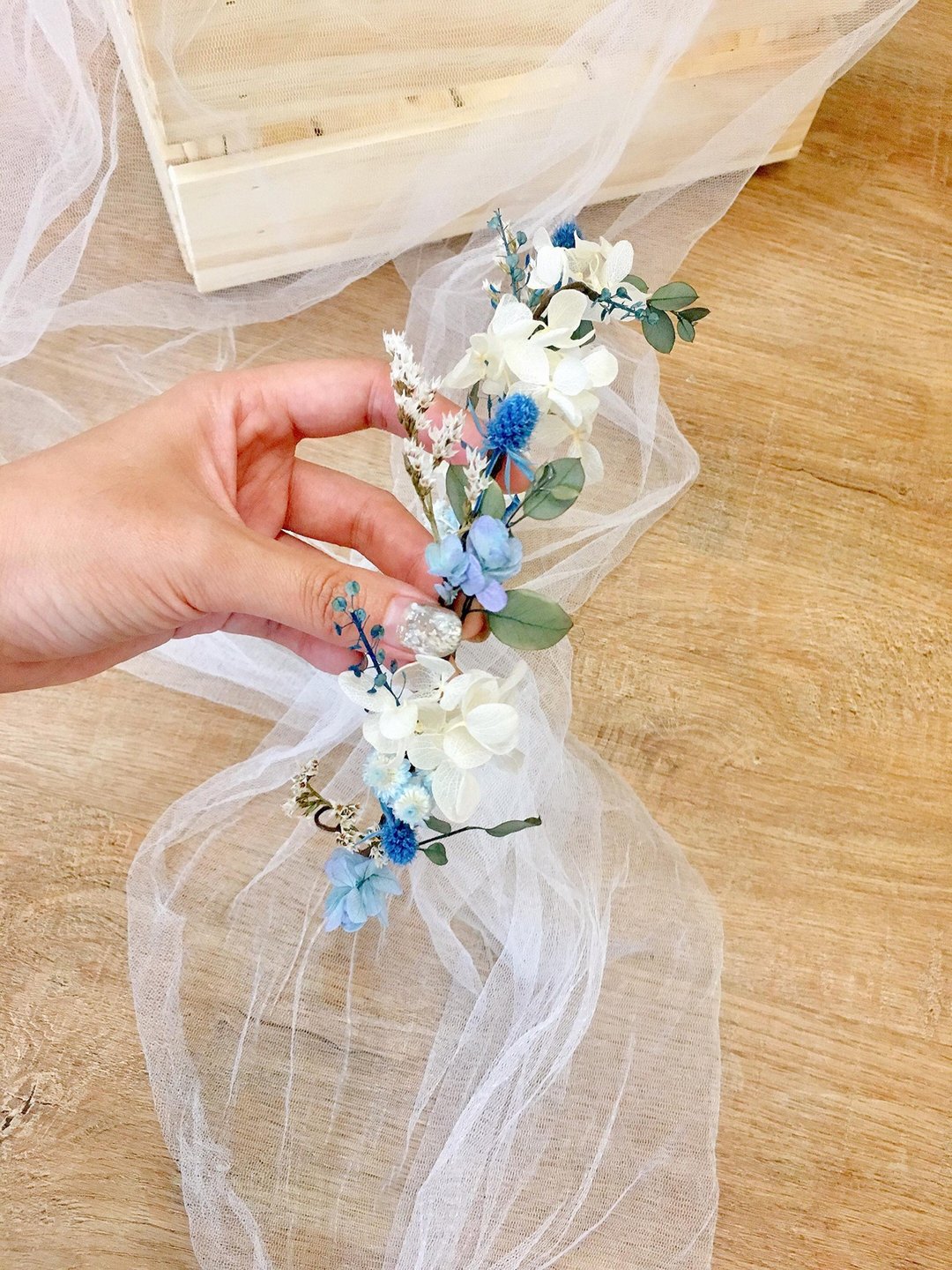 干燥花饰品【天空之城】花圈 新秘饰品 干燥花发饰 新娘发饰 - 发饰 - 植物．花 