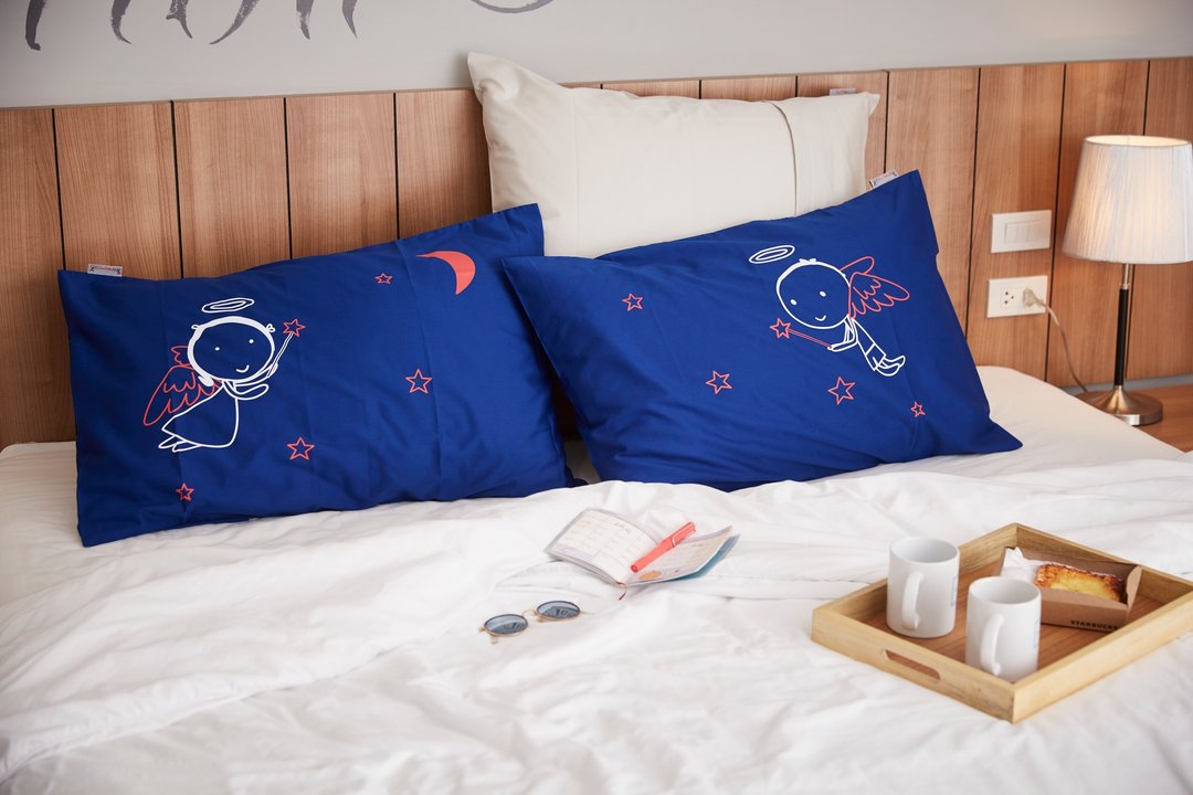 "Night Angel" Couple Pillow Case: 013 - 枕头/抱枕 - 棉 蓝色
