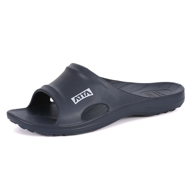 【ATTA】足底均压 足弓简约休闲拖鞋-深蓝色 - 拖鞋 - 塑料 