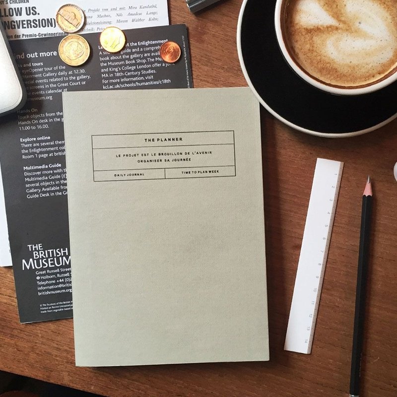 敲敲-Seeso 时报刊物-复古计划本日志V2-麻灰,SSO33439 - 笔记本/手帐 - 纸 灰色